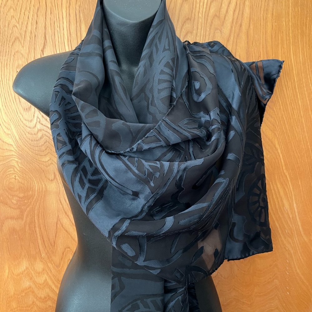 Unbranded satin Burnout evening scarf